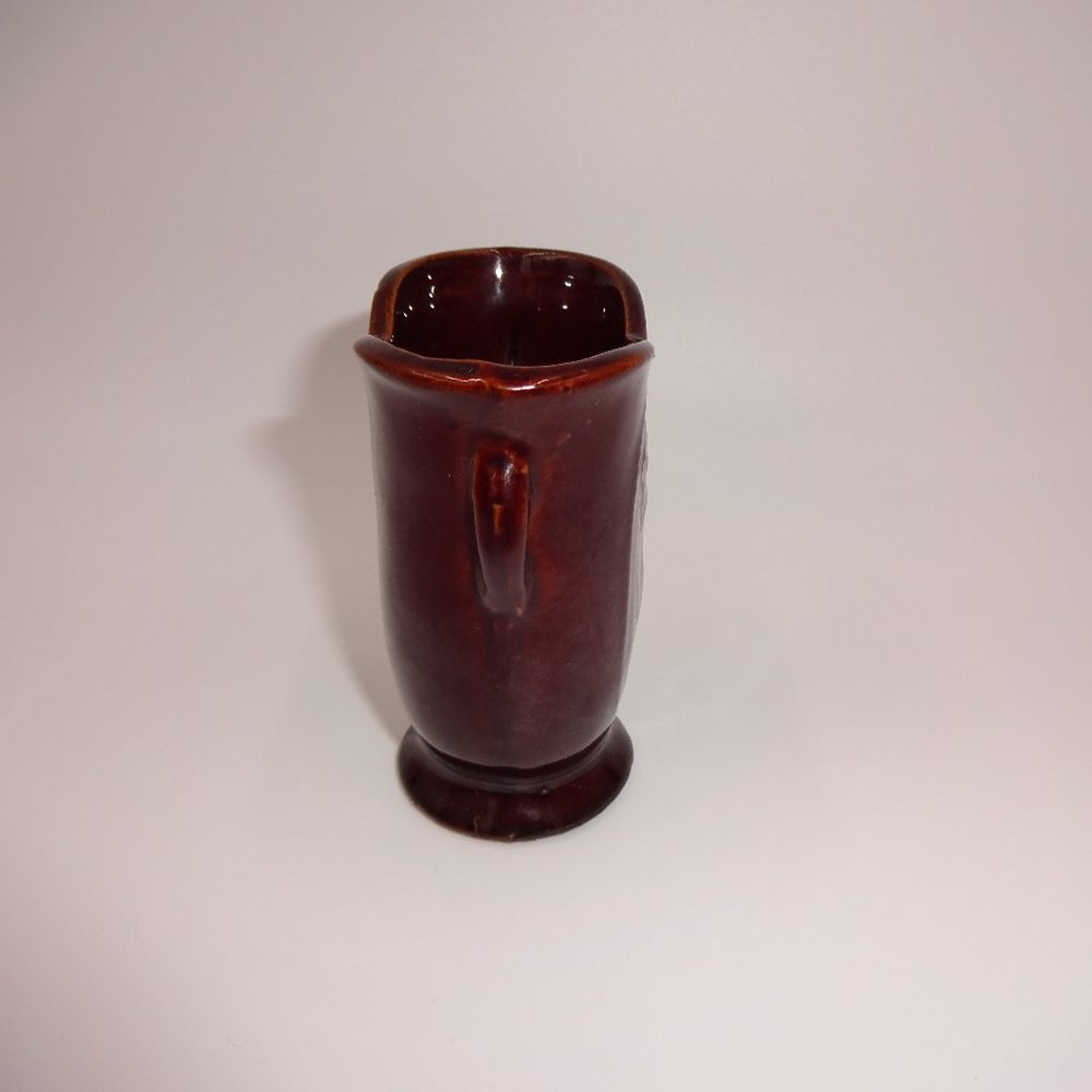 Vintage 1940s 1950s Brown Made in Occupied Japan Miniature Bud Flower Vase Woman - Picture 4 of 5